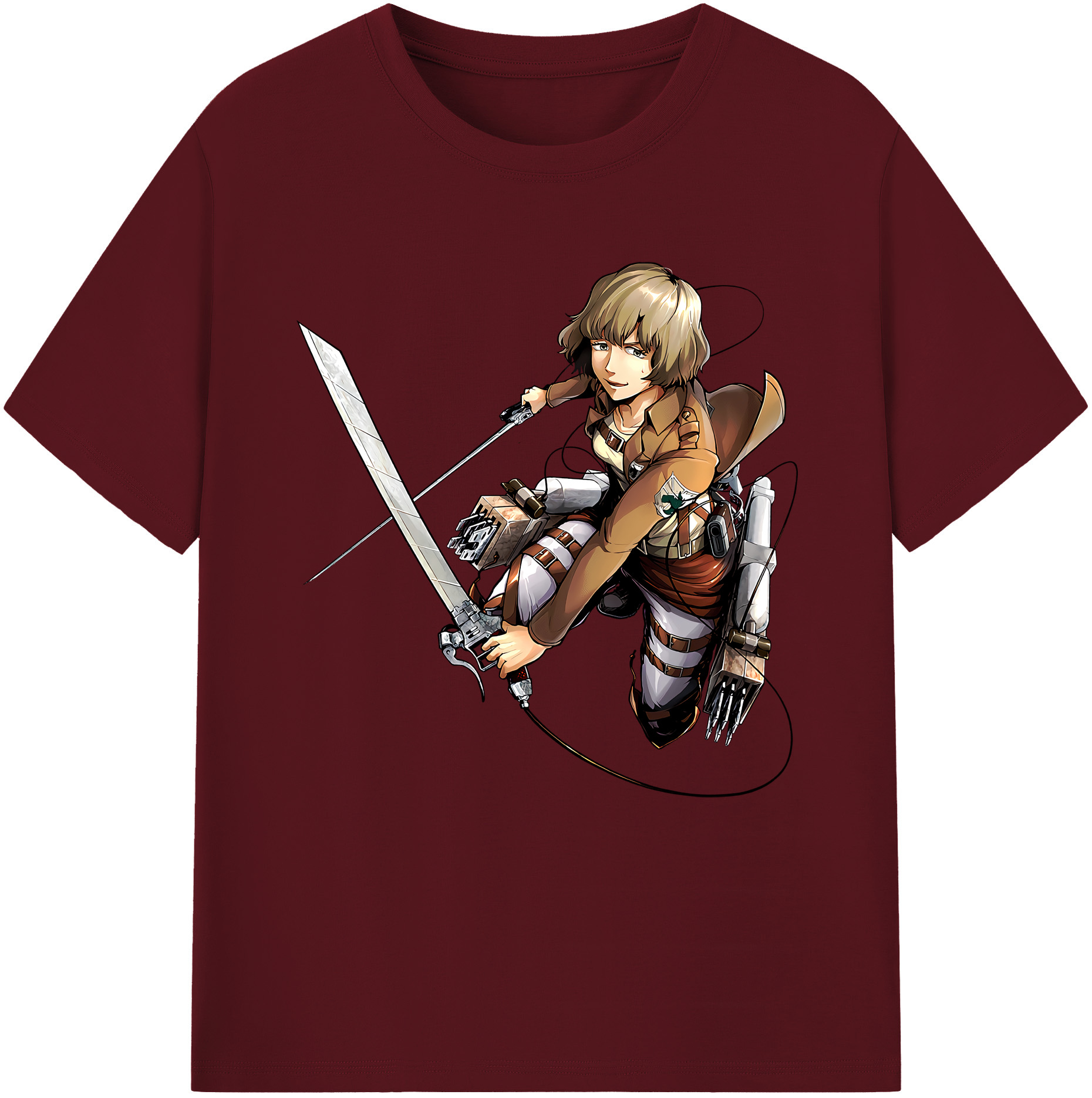 （画像用） 進撃の巨人 ヒツチ Attack on Titan Hitch 綿100％半袖Tシャツ（フロントプリント）